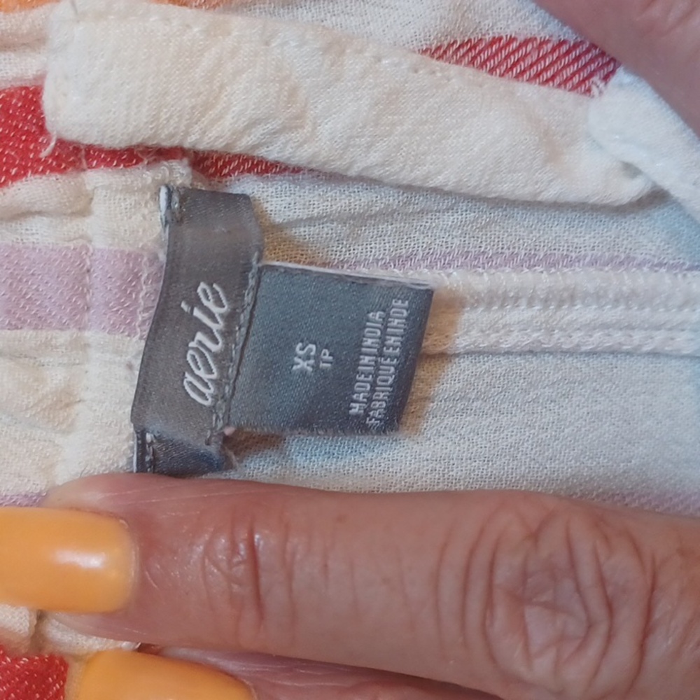 Aerie Multi-Color Striped Tie Romper - Picture 6 of 8